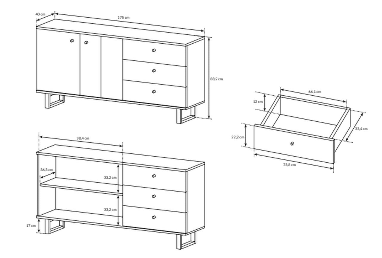 Avio Sideboard with Drawers