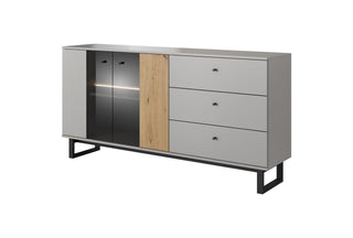 Avio Glass Sideboard with Drawers 175 - Msofas LTD