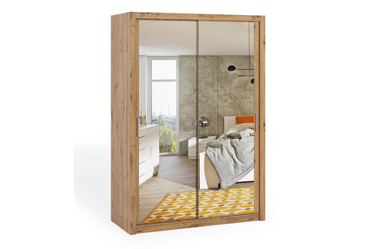 Bono Sliding Wardrobe With Mirror 150
