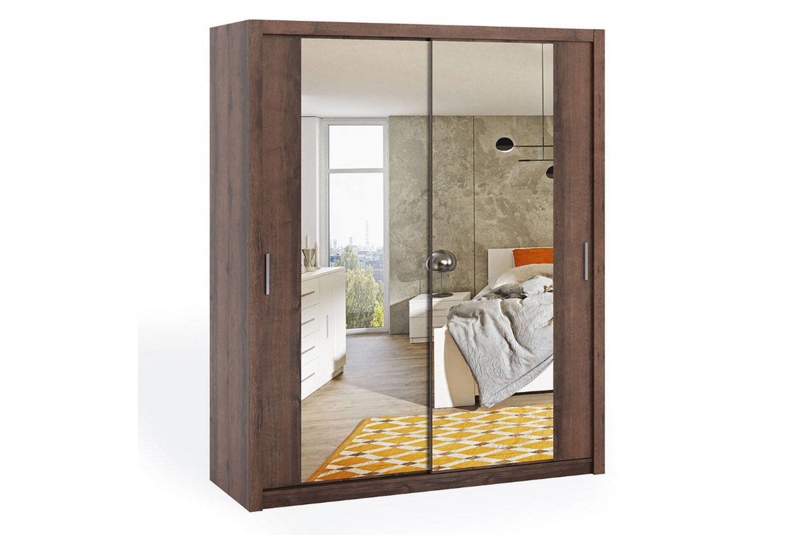 Bono Sliding Wardrobe With Mirror 180