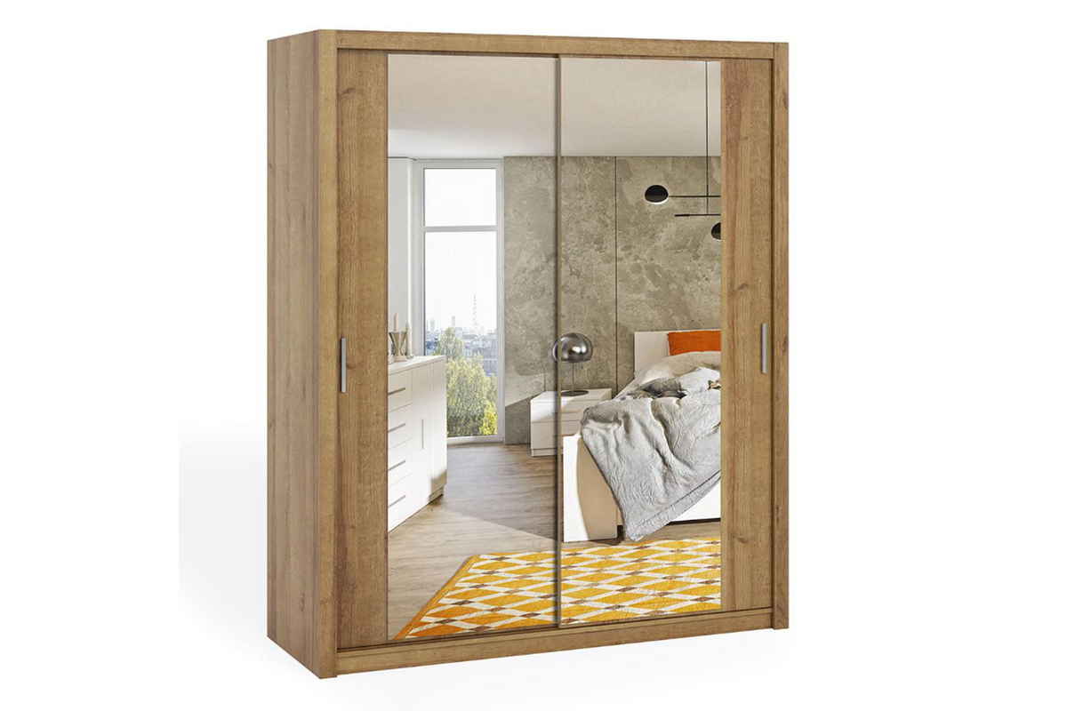 Bono Sliding Wardrobe With Mirror 180