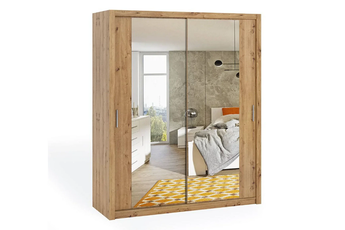 Bono Sliding Wardrobe With Mirror 180