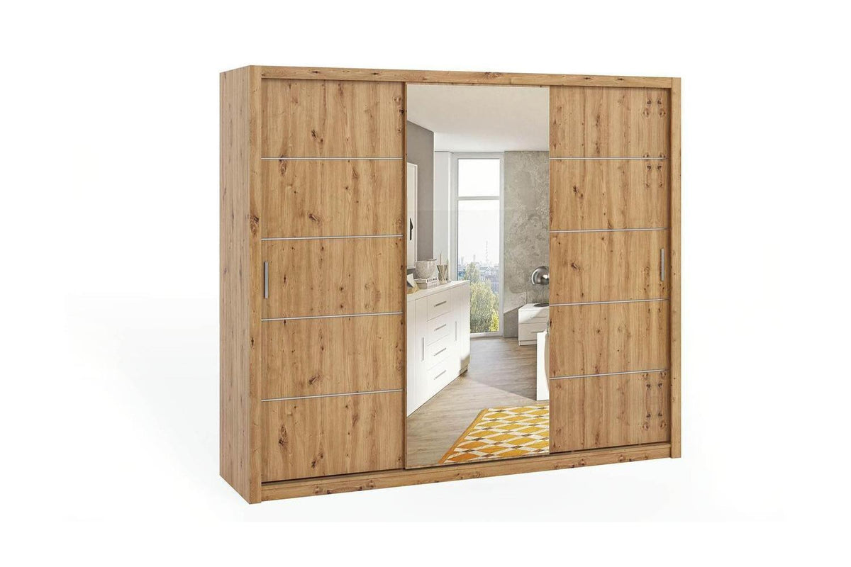 Bono Sliding Wardrobe With Mirror 250
