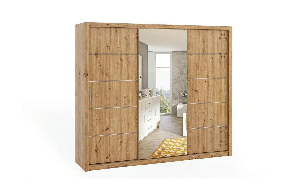 Bono Sliding Wardrobe With Mirror 250