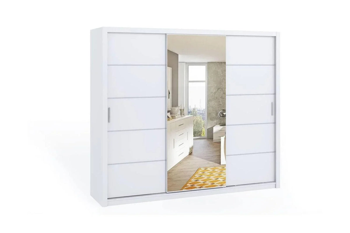 Bono Sliding Wardrobe With Mirror 250