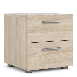 Pepe Bedside 2 Drawers in Oak - Msofas LTD