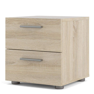 Pepe Bedside 2 Drawers in Oak - Msofas LTD