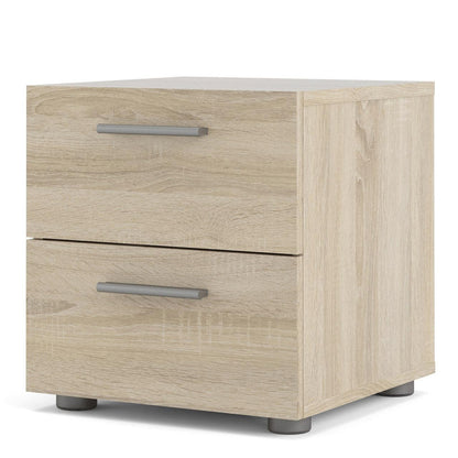 Pepe Bedside 2 Drawers in Oak