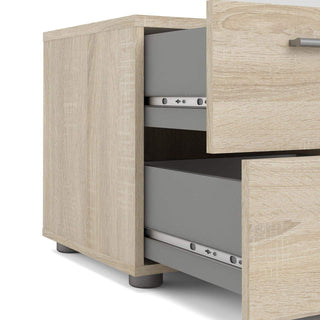 Pepe Bedside 2 Drawers in Oak - Msofas LTD