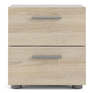 Pepe Bedside 2 Drawers in Oak - Msofas LTD