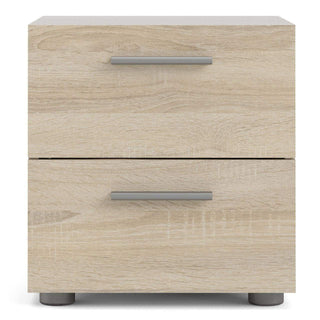 Pepe Bedside 2 Drawers in Truffle Oak - Msofas LTD