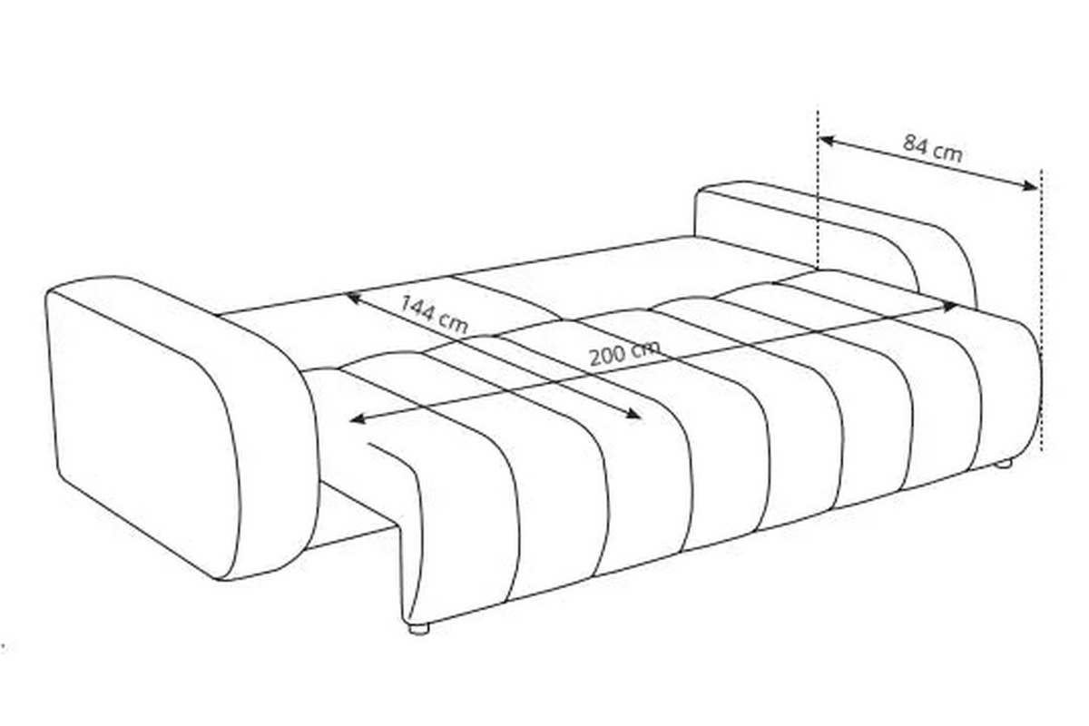 Ex-Display Baloo 3 Seater Sofa Bed Lambi 08