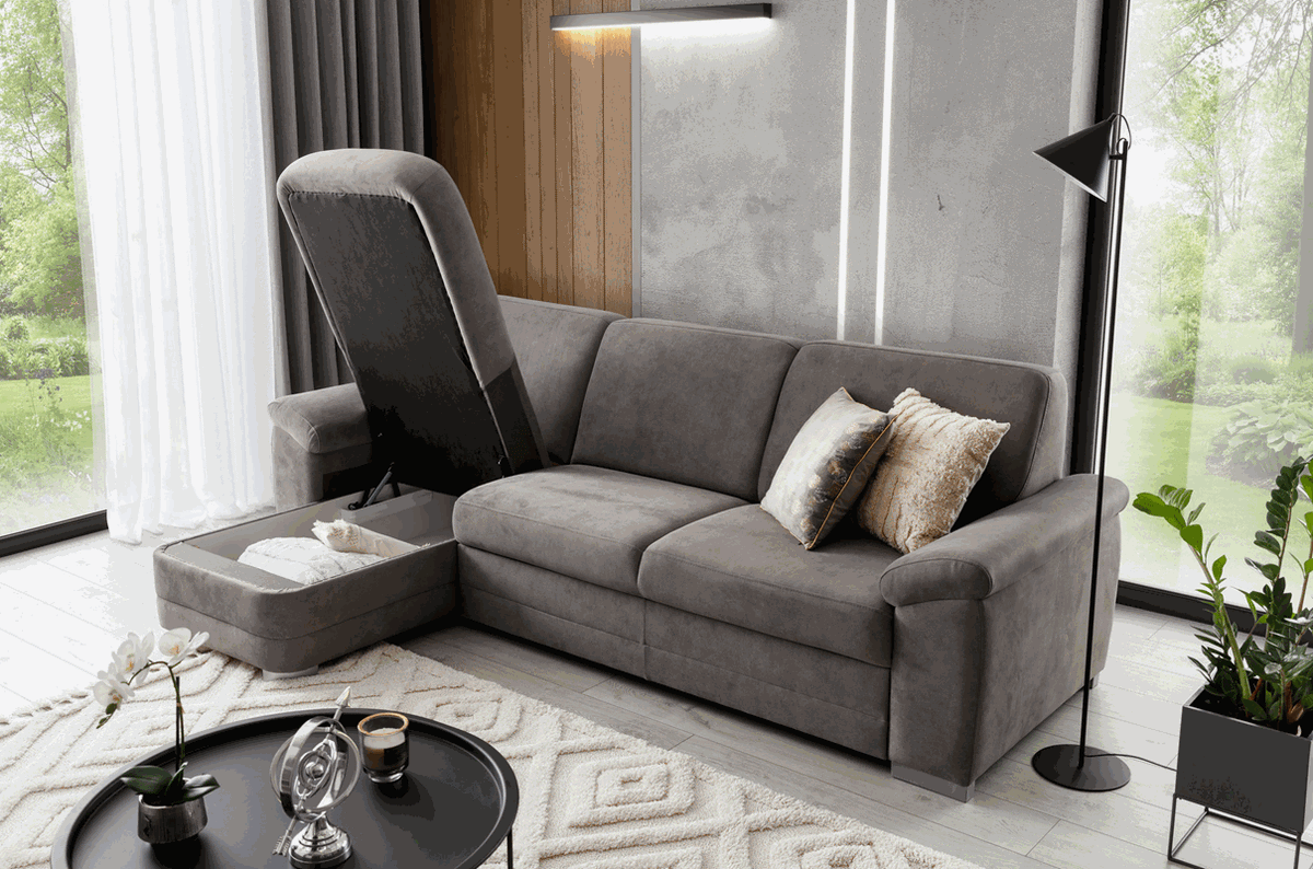 Barello I Corner Sofa Bed With Storage