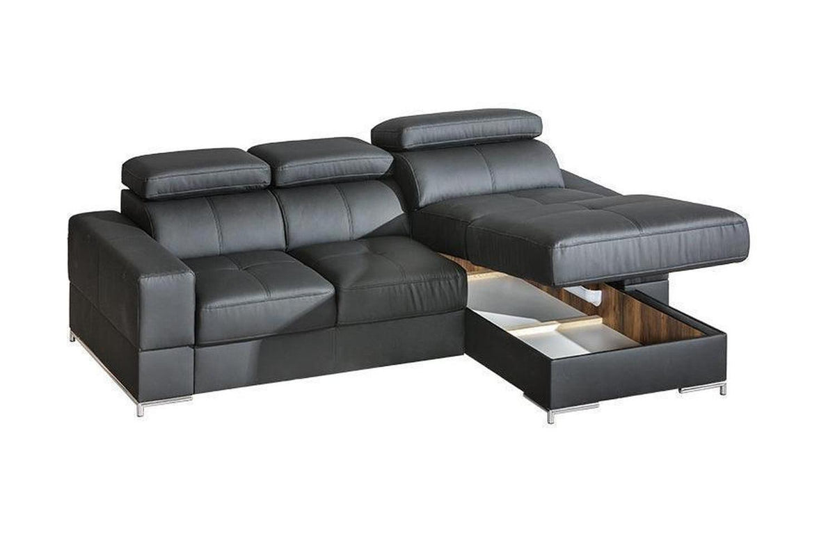 Basalt I Corner Sofa Bed With Storage