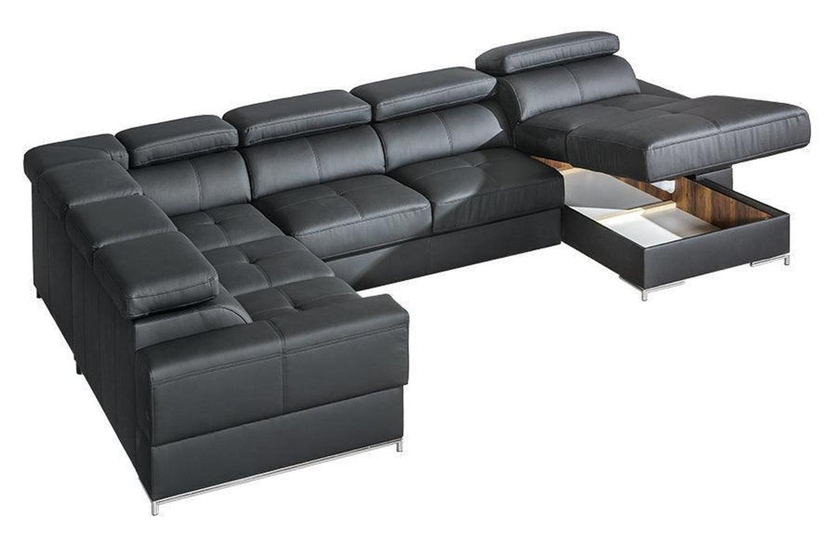 Basalt Ii U Shape Corner Sofa Bed