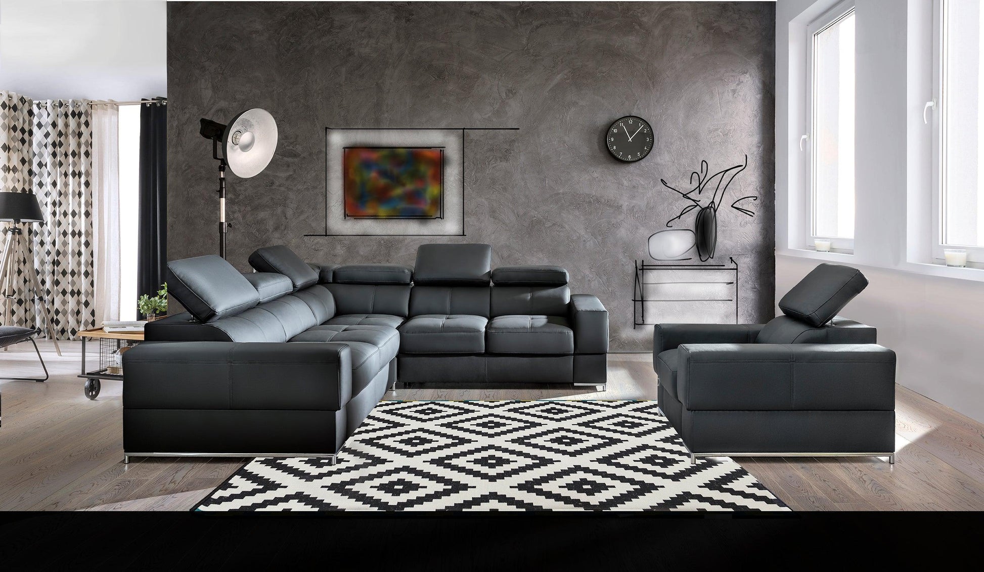 Basalt III Corner Sofa Bed