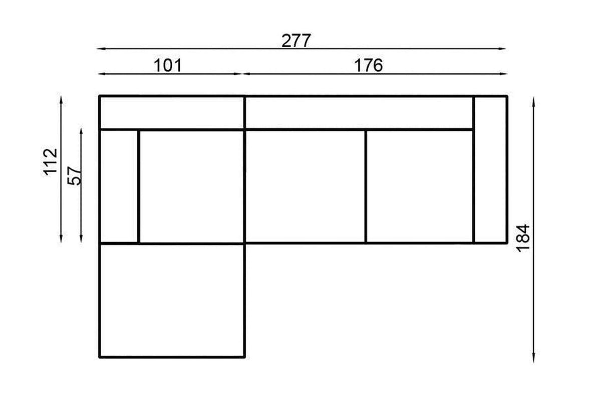 Basalt I Corner Sofa Bed With Storage