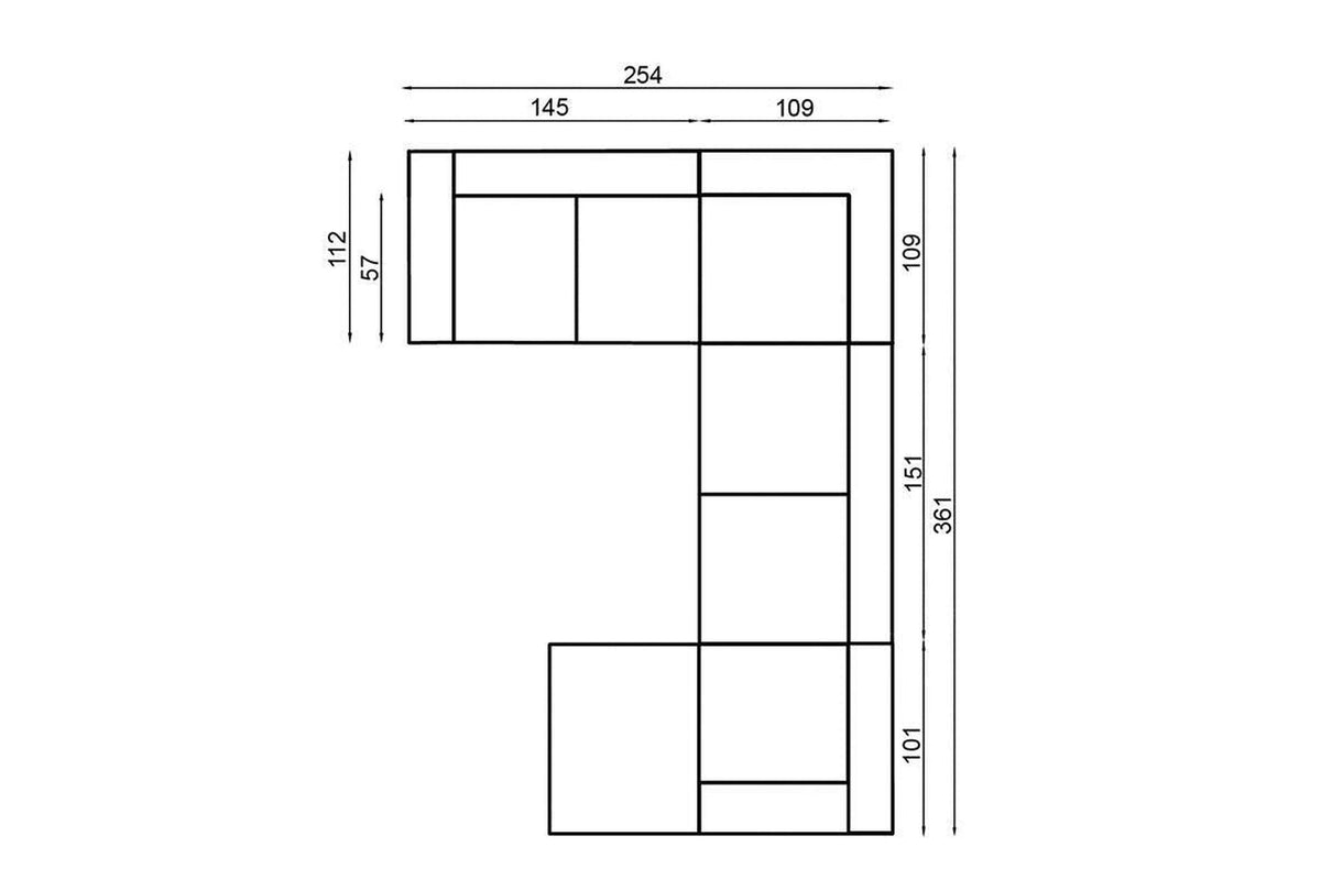 Basalt Ii U Shape Corner Sofa Bed