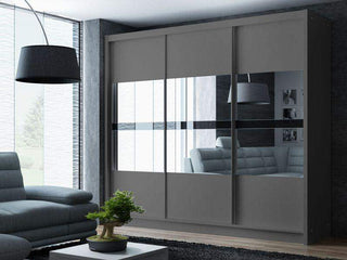 Batumi 250 Wardrobe Graphite with Mirror - Msofas LTD