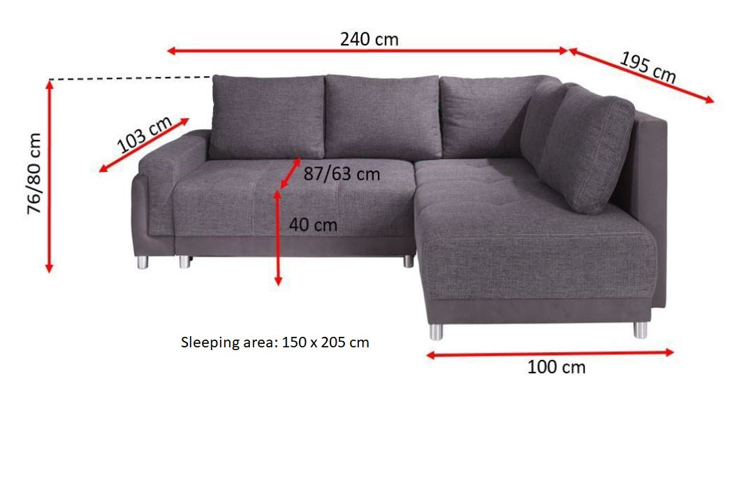 Beate Corner Sofa Bed