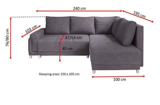 Beate Corner Sofa Bed - Msofas LTD