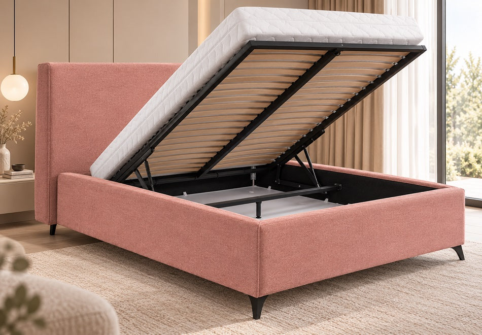 Bed Elodie 160 × 200 Cm With Lift-Up Function Kronos 29 Clearance