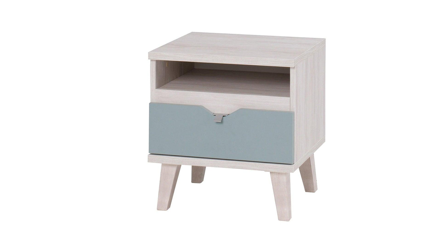 Memone White Oak Bedside Night Table