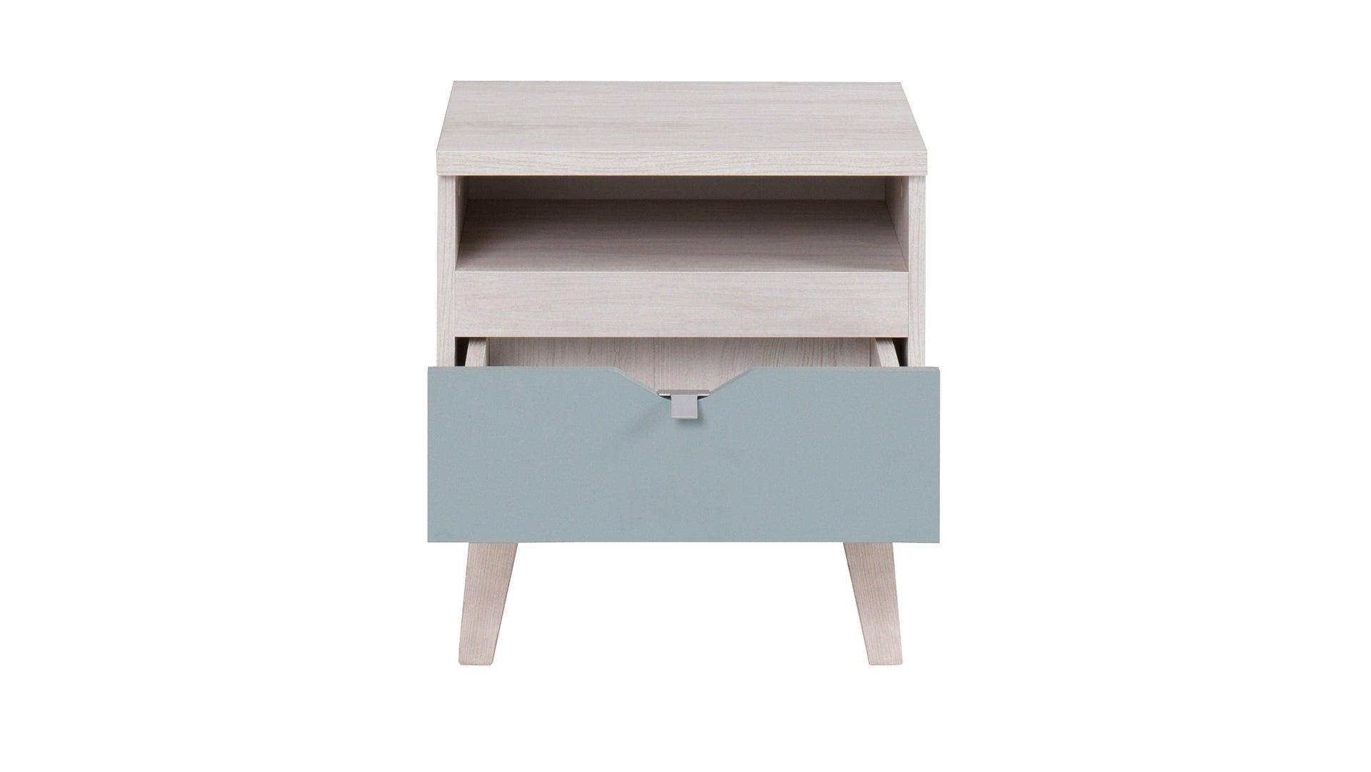 Memone White Oak Bedside Night Table