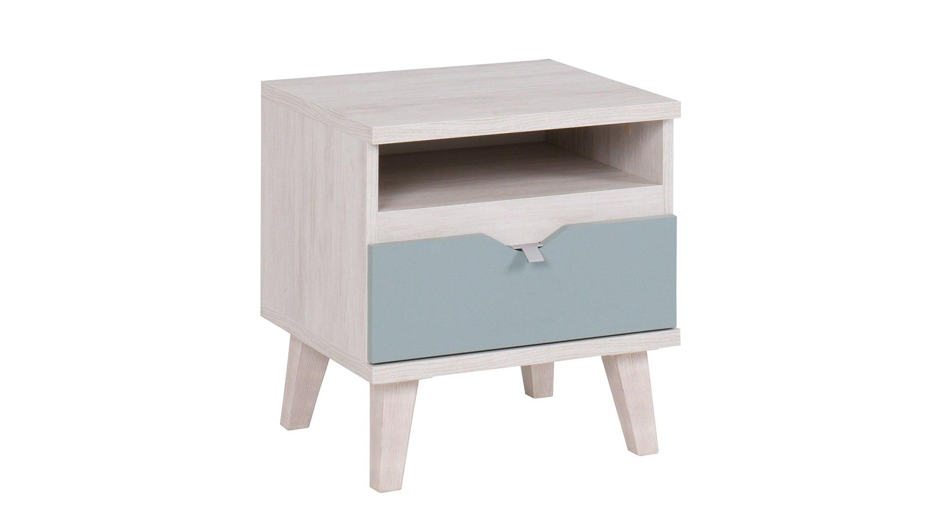 Memone White Oak Bedside Night Table