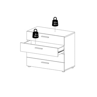 Pepe Chest of 4 Drawers in Black - Msofas LTD