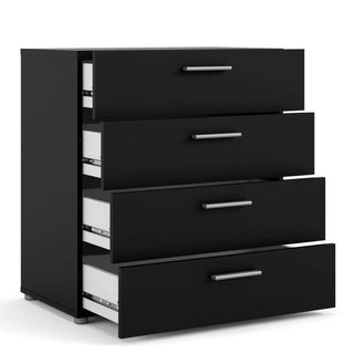 Pepe Chest of 4 Drawers in Black - Msofas LTD