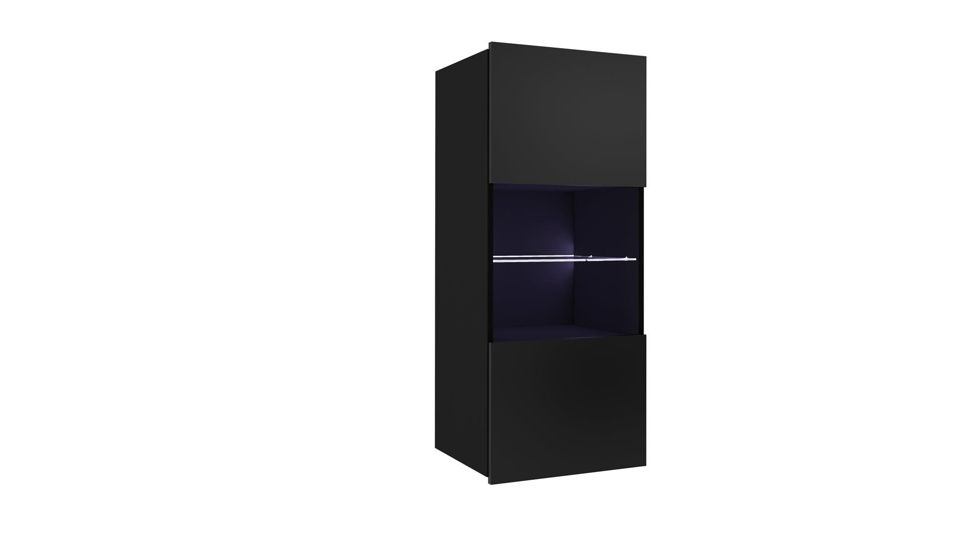 Cala Black Hanging Glass Cabinet