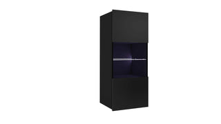 Cala Black Hanging Glass Cabinet - Msofas LTD