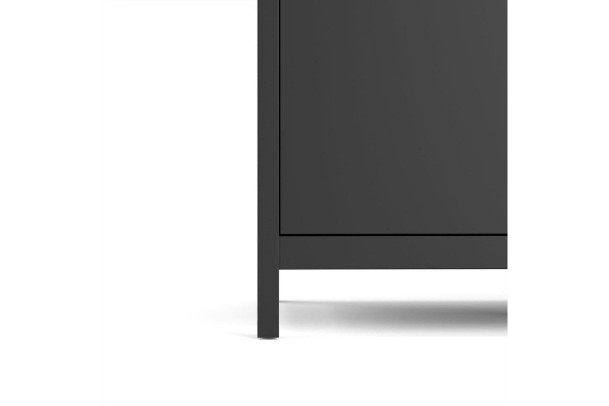 Madrid Wardrobe With 3 Doors In Matt Black