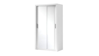 Bono Wardrobe 120 With Mirror White - Msofas LTD