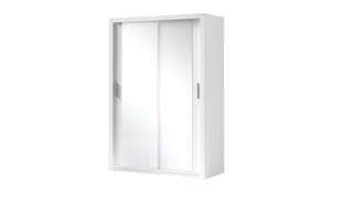 Bono Wardrobe 150 With Mirror White - Msofas LTD