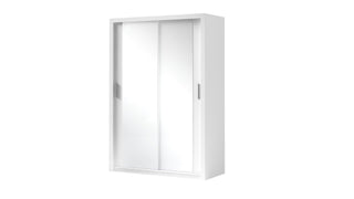 Bono Wardrobe 180 With Mirror White - Msofas LTD