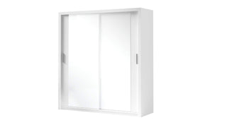 Bono Wardrobe 200 With Mirror White - Msofas LTD