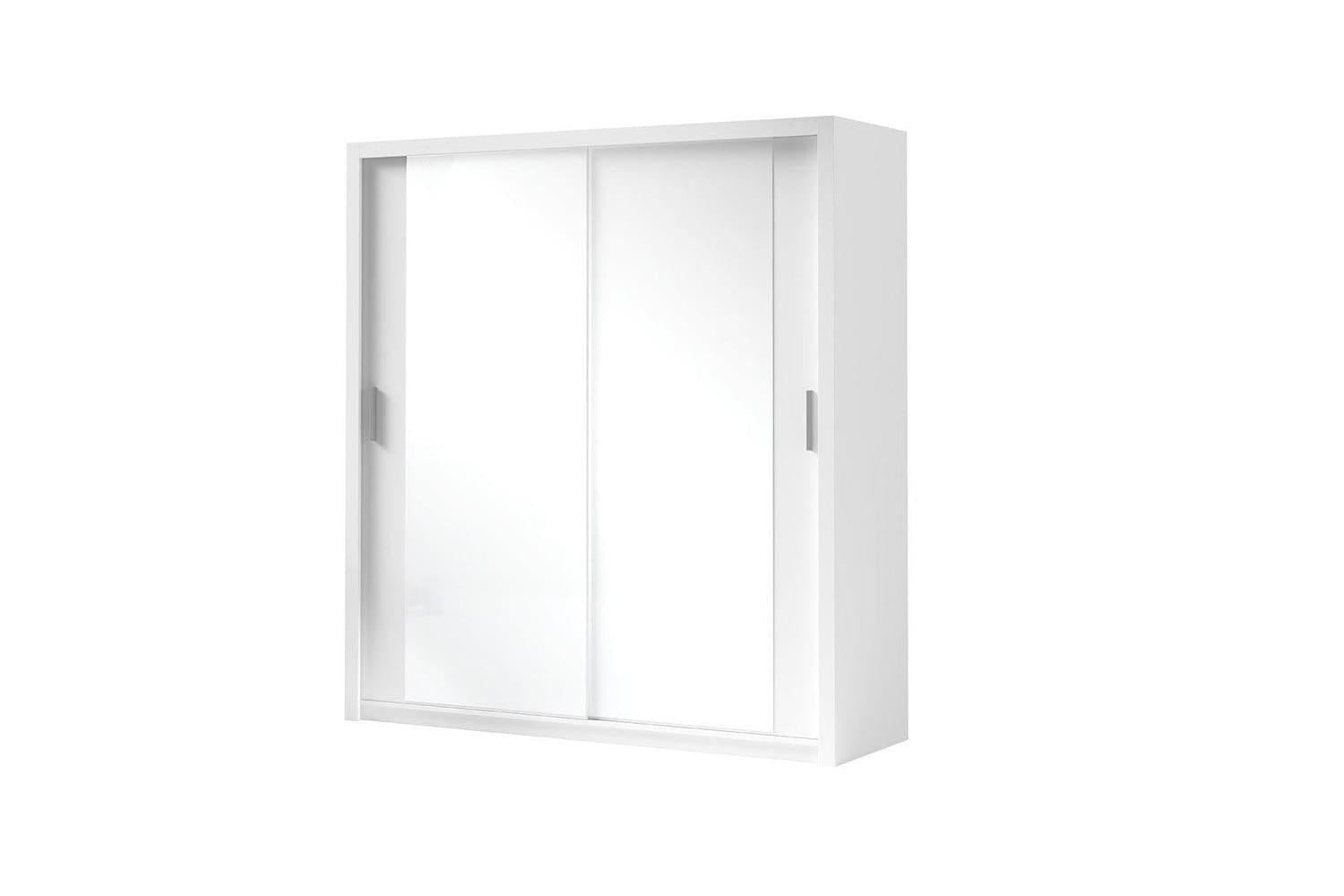 Bono Express Delivery Sliding Wardrobe 200 With Mirror White