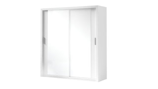 Bono Wardrobe 200 With Mirror White Fast Delivery - Msofas LTD