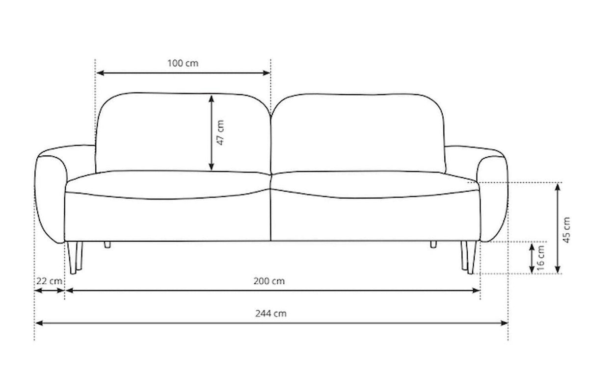 Boho 3 Seater Sofa Bed With Storage