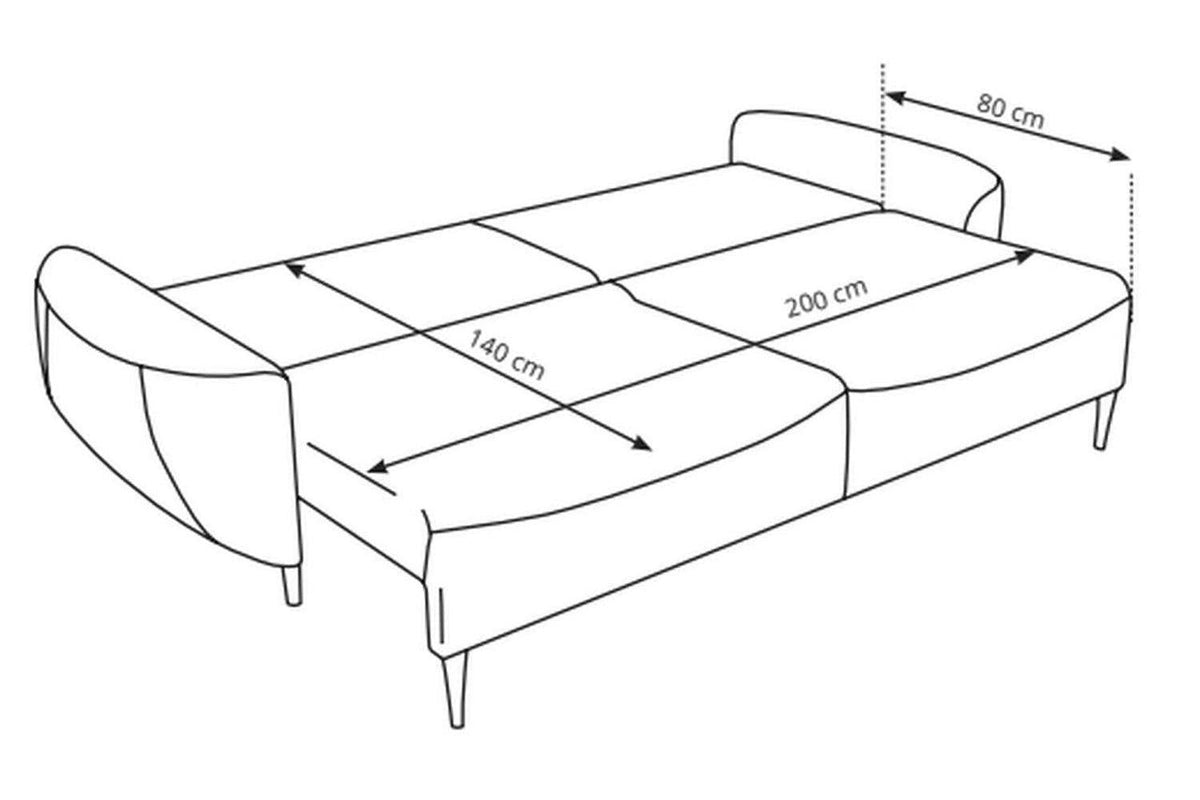 Boho 3 Seater Sofa Bed With Storage