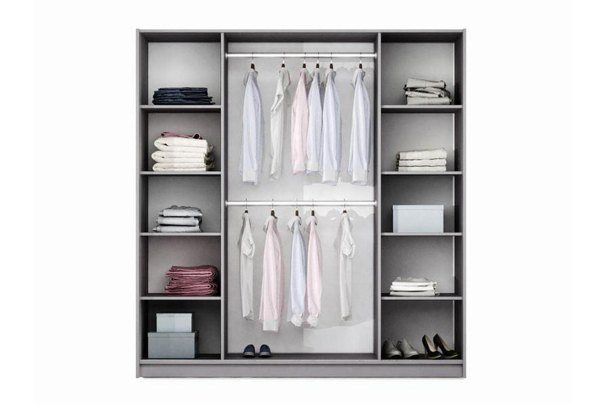 Brema 210 Sliding Wardrobe Lava With Mirror