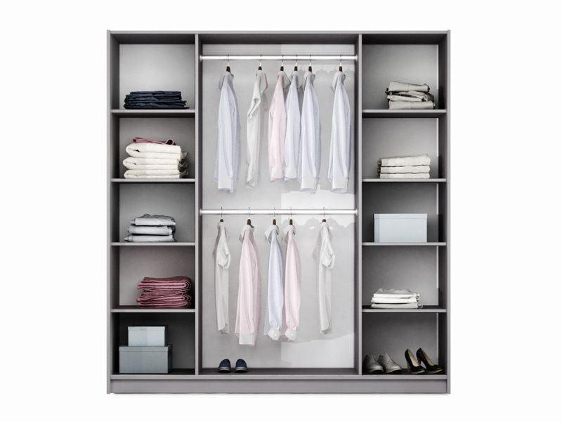 Brema 210 Wardrobe White with Mirror