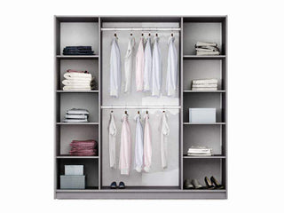 Brema 210 Wardrobe White with Mirror - Msofas LTD