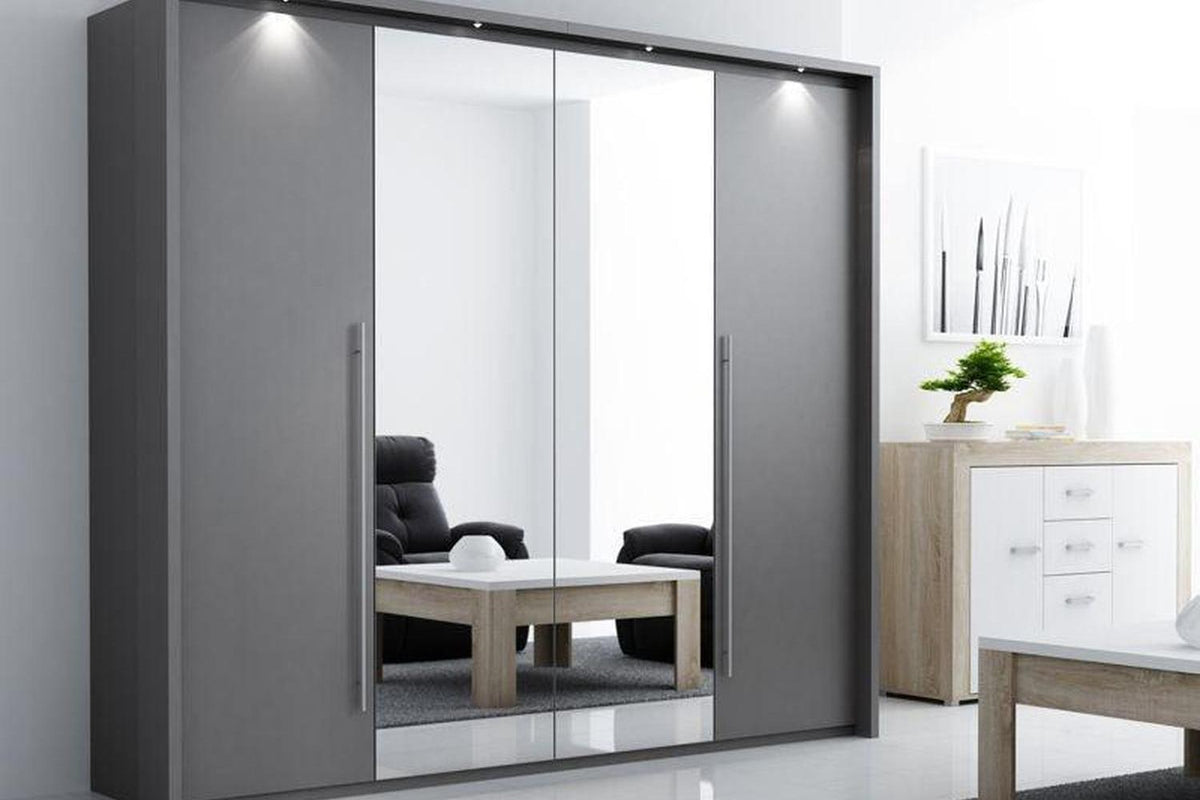 Brema 256 Wardrobe Lava With Mirror
