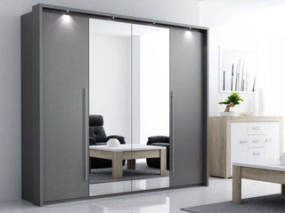 Brema 256 Wardrobe Lava with Mirror - Msofas LTD