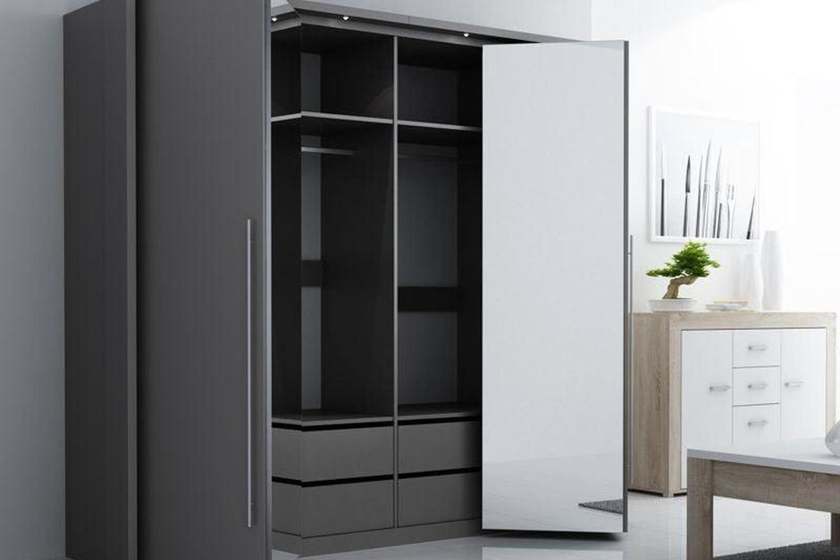 Brema 256 Wardrobe Lava With Mirror