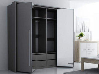 Brema 256 Wardrobe Lava with Mirror - Msofas LTD