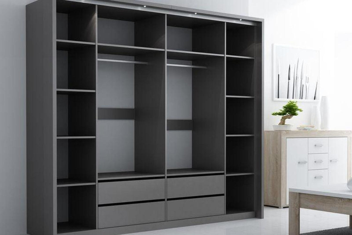 Brema 256 Wardrobe Lava With Mirror